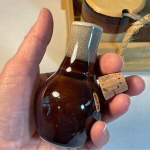 Vintage natural Tablescape relish condiments set wooden caddy by Le Gran imports